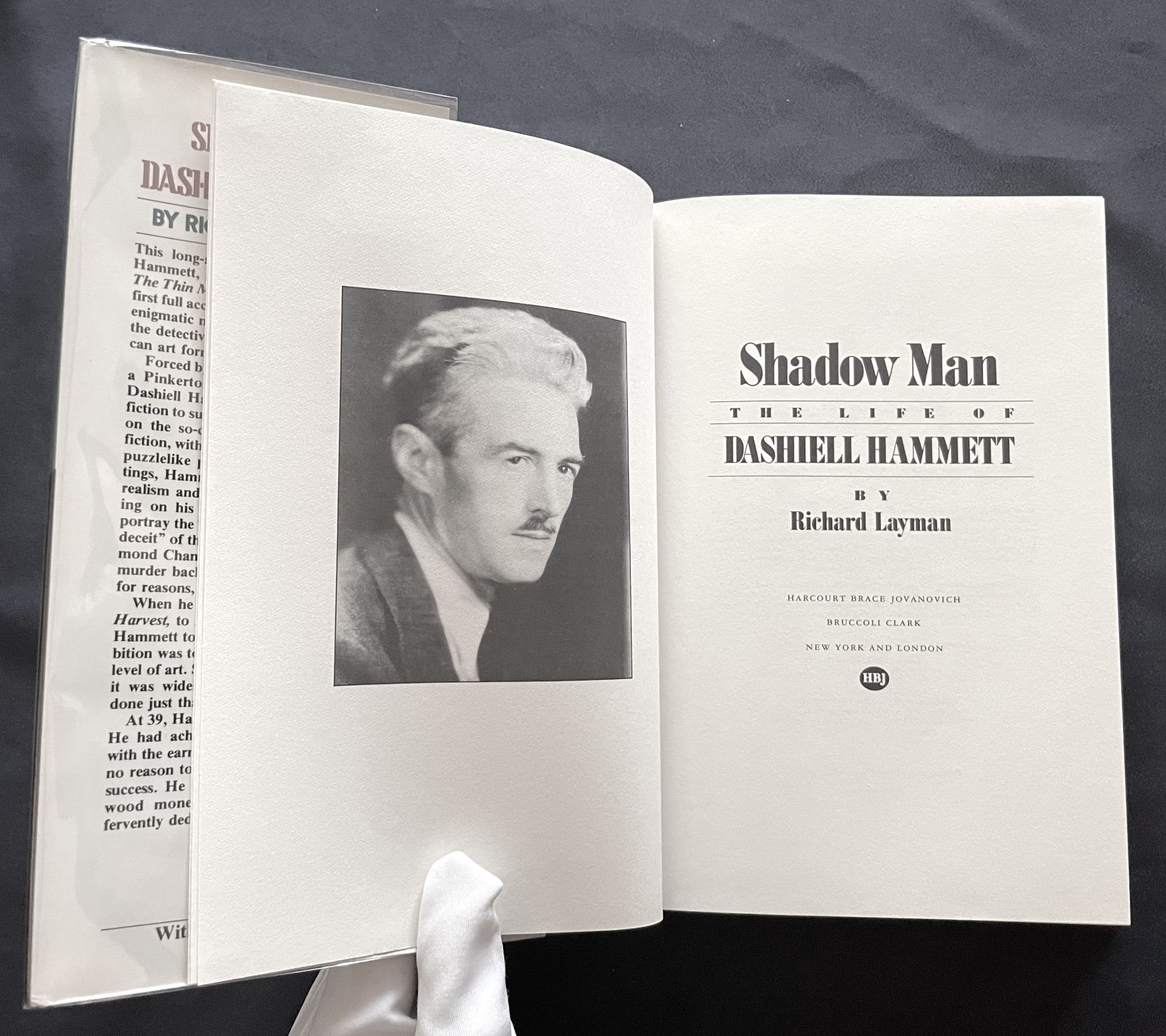 SHADOW MAN; The Life of Dashiell Hammett | Richard Layman | First SHADOW MAN; The Life of Dashiell Hammett | Richard Layman | First