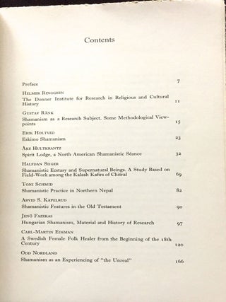 STUDIES IN SHAMANISM; Based on Papers read at the Symposium on Shamanism held at Åbo on the 6th-8th of September, 1962