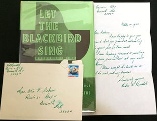 LET THE BLACKBIRD SING; A Novel in Verse by Helen O. Bristol / With a Foreword by Edgar A. Singer, Jr.