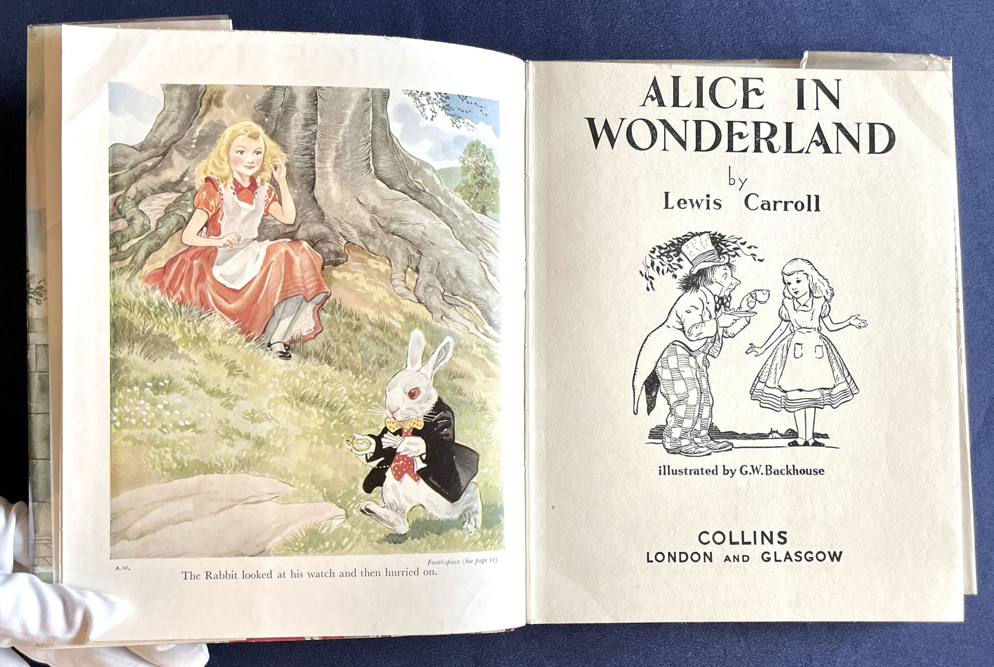 ALICE IN WONDERLAND; illustrated by G. W. Backhouse | Lewis Carroll ...