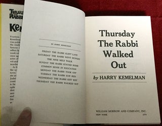THURSDAY THE RABBI WALKED OUT
