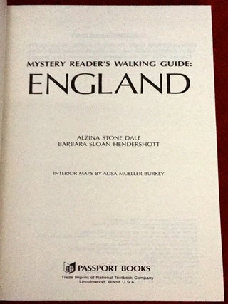 Mystery Reader's Walking Guide: ENGLAND; Interior Maps by Alisa Mueller Burkey