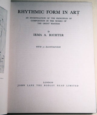 RHYTHMIC FORM IN ART; An Investigation into the Principles of Composition in the Works of the Great Masters