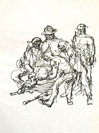 INK DRAWINGS of WWII BATAAN & PHILIPPINES Fighting; Frank Kravic Collection