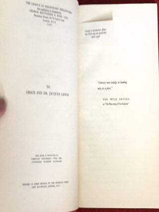 THE LEAGUE OF FRIGHTENED PHILISTINES; And Other Papers by James T. Farrell
