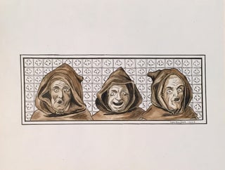 Item #1989 Three Monks. E. Francis