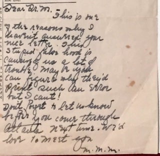 Autographed Letter Signed about an alleged Error in Gone With The Wind; about a supposed Chronological Error with Scandalous Effects