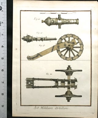 Canon Artillery; [hand-colored engraving]