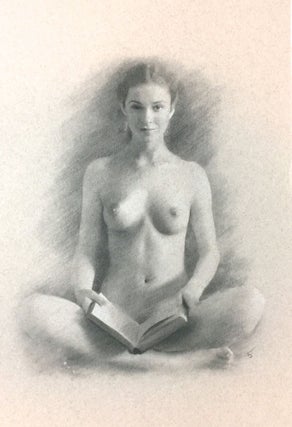 Item #2242 CLASSIC NAKED WOMAN,; HOLDING BOOK. Arthur Smith