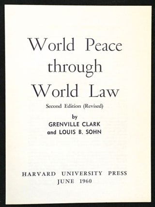 WORLD PEACE THROUGH WORLD LAW