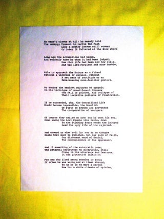 "IN MEMORY OF SIGMUND FREUD"; (d. Sept. 1939)