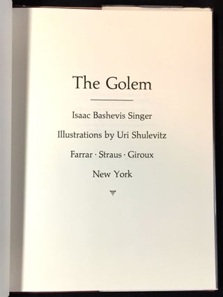 THE GOLEM; Illustrations by Uri Shulevitz
