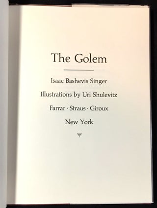 THE GOLEM; Illustrations by Uri Shulevitz