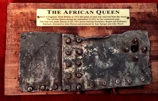 Item #264 Two Steel Plates from "THE AFRICAN QUEEN" steamer from the 1951 Movie. "The African Queen"