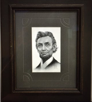 Item #274 Portrait of LINCOLN'S HEAD in Charcoal. Abraham Lincoln, Lucas Richardson