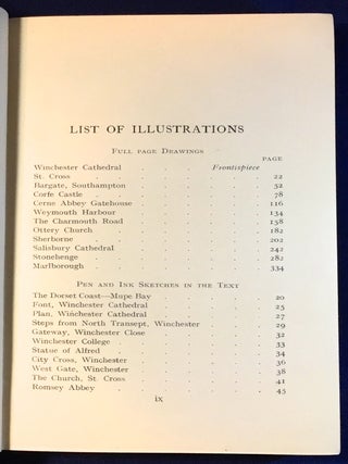 WANDERINGS in WESSEX; An Exploration of the Southern, Realm from Itchen to Otter / With 12 Full-page Drawings by M.M. Vigers / And Over One Hundred Illustrations in The Text By The Author / Map and Plans