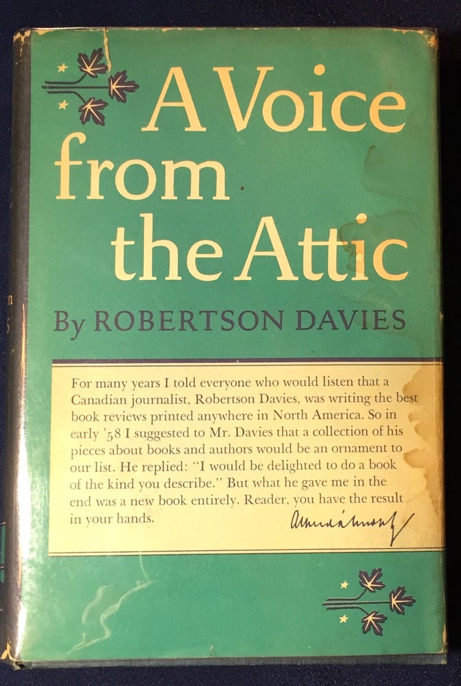 Item #2901 A VOICE FROM THE ATTIC. Robertson Davies.