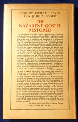 THE NAZARENE GOSPEL; by ROBERT GRAVES and JOSHUA PODRO / Being PART III (text only) / of their Nazarene Gospel Restored