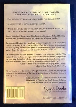A NEW COVENANT WITH NATURE; Notes on the End of Civilization and the Renewal of culture