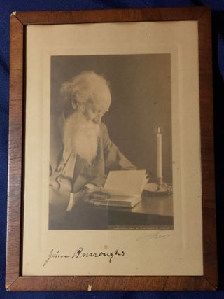 Item #3364 JOHN BURROUGHS' SIGNED PHOTOGRAPH. John Burroughs, J. Edward B. photographer Greene