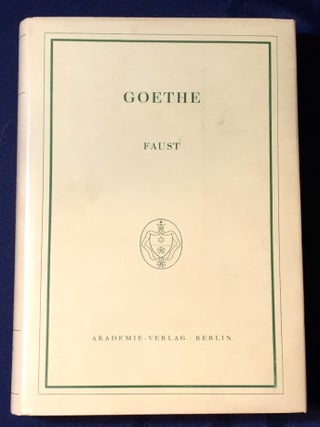 Item #3583 FAUST; 1. Urfaust / Faust. Ein Fragment / Bearbeiter des Bandes Ernst Grumach....