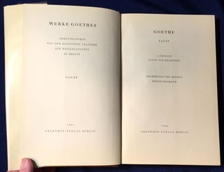 FAUST; 1. Urfaust / Faust. Ein Fragment / Bearbeiter des Bandes Ernst Grumach