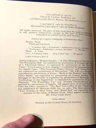 THIRD PERSON RURAL; Further Essays of a Sometime Farmer