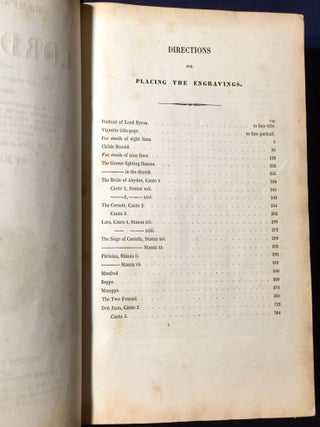 THE COMPLETE WORKS OF LORD BYRON; from the Last London Edition / Now First Collected and Arranged, and Illustrated / With All The Notes / by Sir Walter Scott, Francis Jeffrey ... Hobhouse ... Leigh Hunt...Ugo Foscolo ... Mrs. Shelley ... Lady Blessington ... Stanhope ... et al.