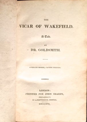 THE VICAR OF WAKEFIELD; by Oliver Goldsmith / Embellished with engravings / from the designs of / Richd. Westall, M.A.