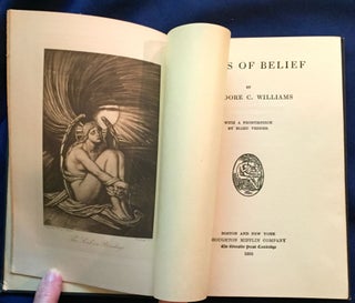 Item #3829 POEMS OF BELIEF; By Theodore C. Williams / With a Frontispiece by Elihu Vedder....