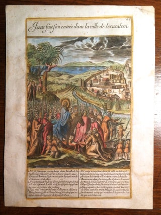 Item #383 Jesus fait son entree dans la ville de Jerusalem. Print, Christ Enters Jerusalem