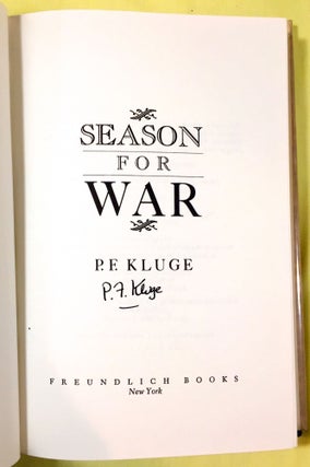 SEASON FOR WAR; A Novel