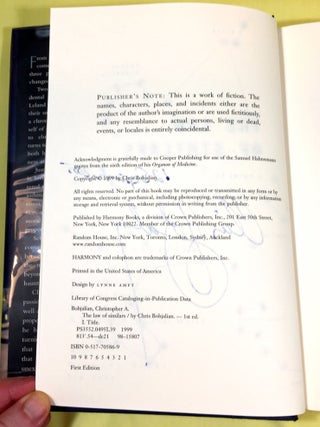 THE LAW OF SIMILARS; A Novel