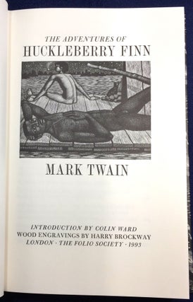 Item #4225 HUCKLEBERRY FINN; Introduction by Colin Ward / Wood engravings by Harry Brockway. Mark...