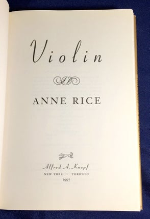 VIOLIN; Anne Rice