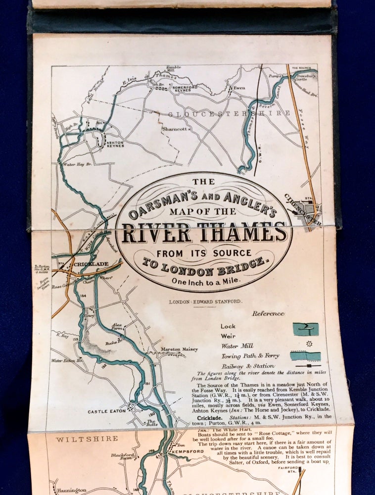 Item #4273 THE OARSMAN'S AND ANGLER'S MAP OF THE RIVER THAMES; New Edition. Anonymous.