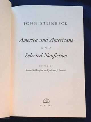 AMERICA and AMERICANS and SELECTED NONFICTION; Edited by Susan Shillinghaw and Jackson J. Benson