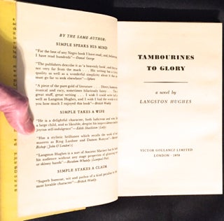 TAMBOURINES TO GLORY.; a novel by Langston Hughes