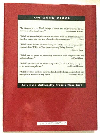 GORE VIDAL: WRITER AGAINST THE GRAIN; Edited by Jay Parini