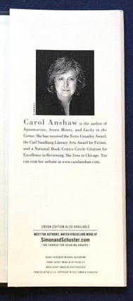 CARRY THE ONE; Carol Anshaw