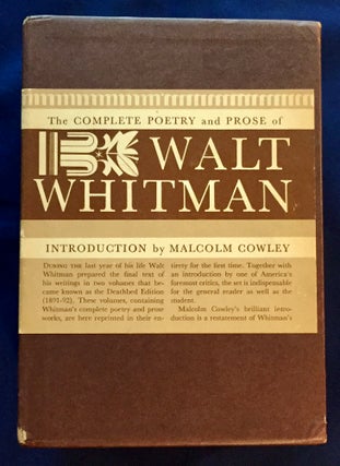 Item #5120 THE COMPLETE POETRY AND PROSE OF WALT WHITMAN; As Prepared by him for the Deathbed...