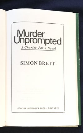 MURDER UNPROMPTED; A Charles Paris Novel