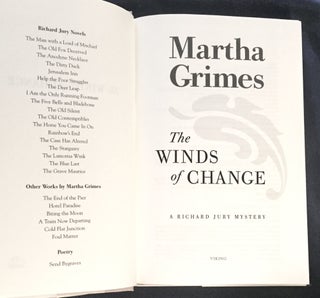THE WINDS OF CHANGE; Martha Grimes / A Richard Jury Mystery