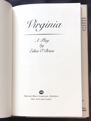 VIRGINIA; A Play by Edna O'Brien