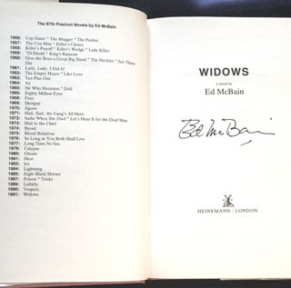 WIDOWS; A novel by Ed McBain
