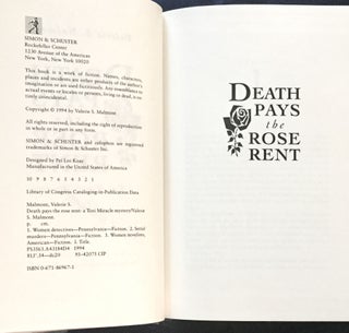 DEATH PAYS THE ROSE RENT; A Tori Miracle Mystery