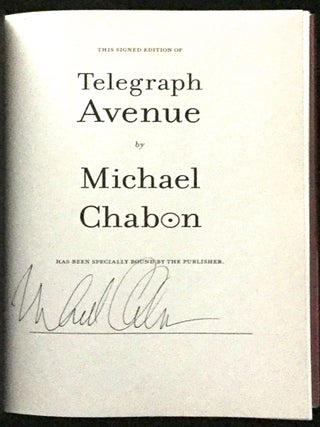 TELEGRAPH AVENUE; A Novel