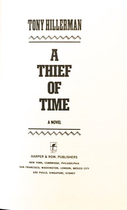 A THIEF OF TIME; A Novel