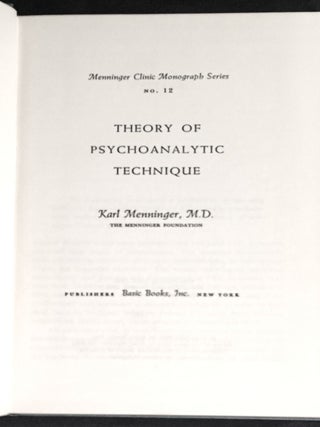 THEORY OF PSYCHOANALYTIC TECHNIQUES