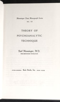 THEORY OF PSYCHOANALYTIC TECHNIQUES